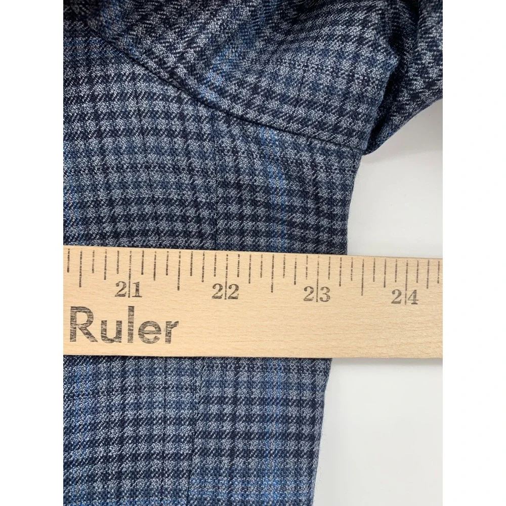 Brooks Brothers Blazer Mens 46R Blue Plaid Wool Regent Fit Two Button Blazer